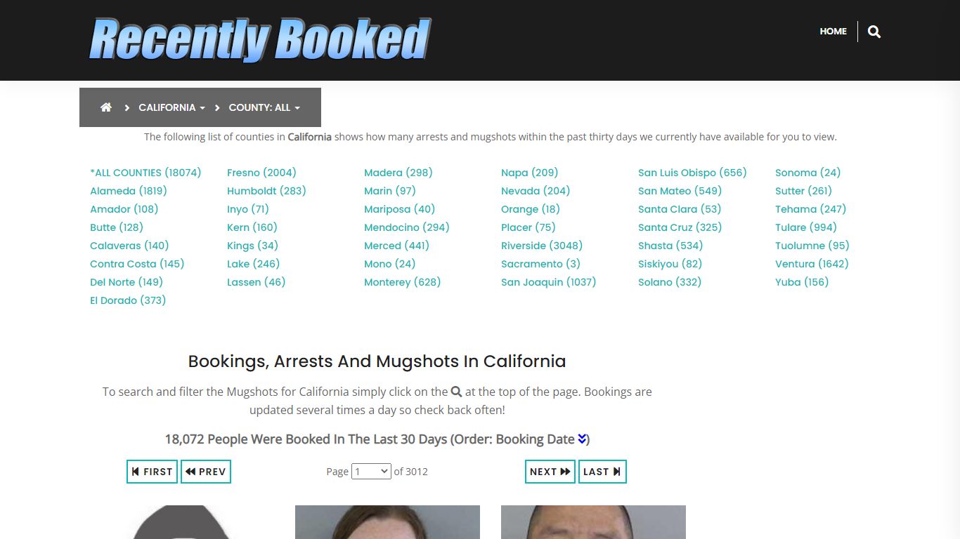 Bookings, Arrests and Mugshots in Contra Costa County, California